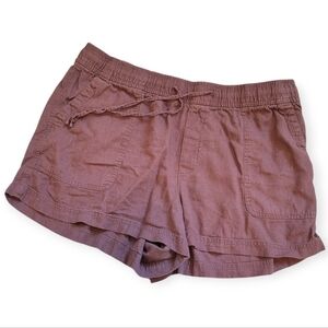 Gap Women's Linen Blend Pull On Shorts Size XL